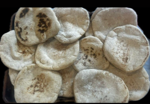 Home-made pita bread