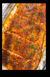 Garlic-roasted salmon